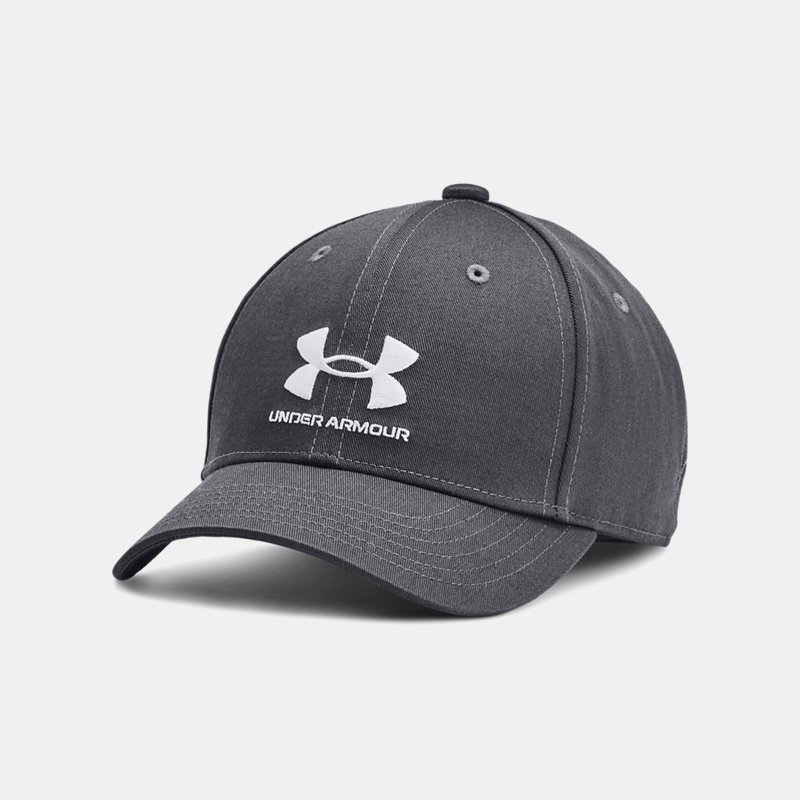 Verstellbare Kappe für Jungen mit Under Armour Branding Pitch Grau / Weiß